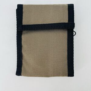 Vtg Eagle Creek Bifold Nylon Wallet Tan Brown Hook & Loop Travel Ripper Retro